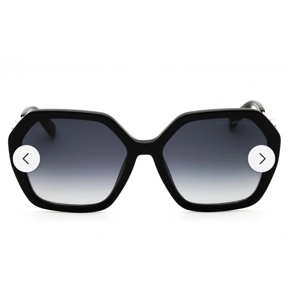 NWT Marc Jacobs Black Geometric Sunglasses - Picture 2 of 13